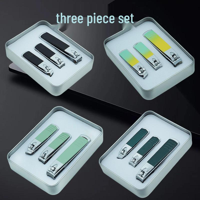 Portable Manicure Kit: Tin Box Nail Clippers, Scissors, Eyebrow Tweezers, and Ear Spoon Gift Set