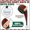 2026 Christmas Knitted Hat Winter Striped Pom-Pom Elf Ears Beanie Warm Children's and Adult Christmas Hat