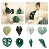 Green Leaf Throw Pillow Green Plant Back Cushion DecorOrnaments for Home Bedroom Living Room Decorations 55KF