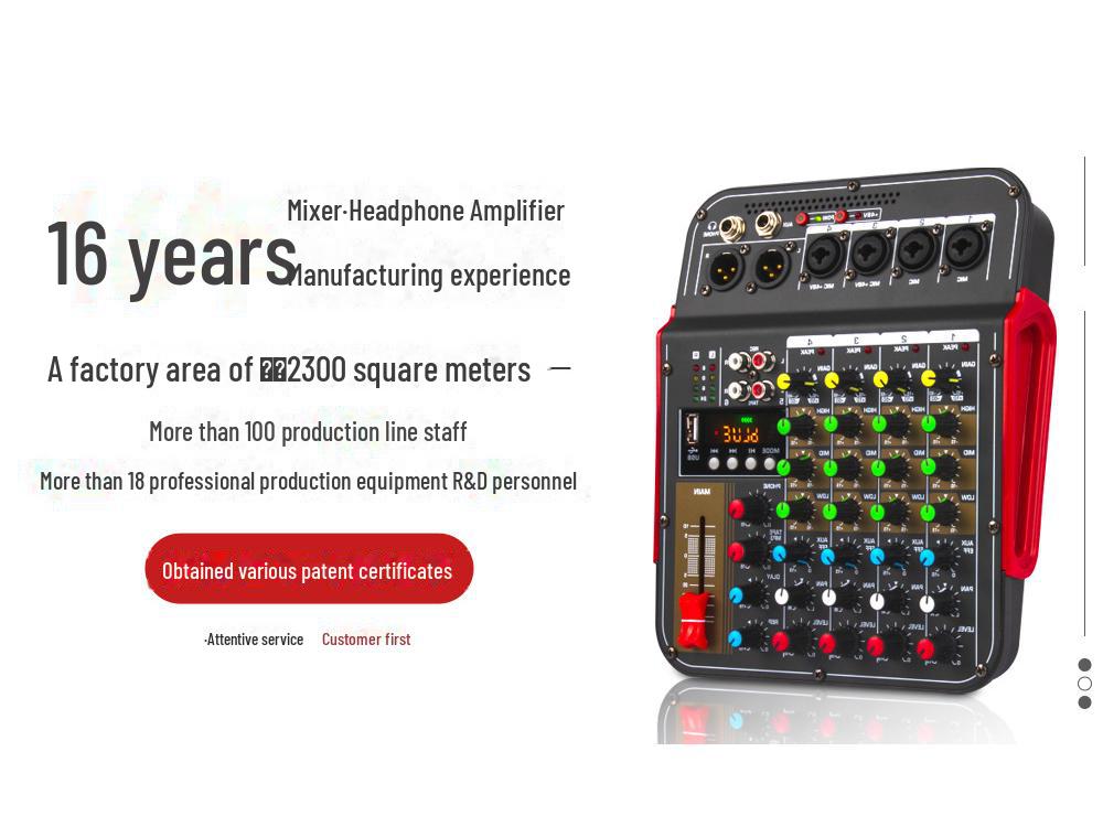 5-Channel Mixer with 99 DSP Digital Effects, Perfect for KTV Recording Studio Reverberation.