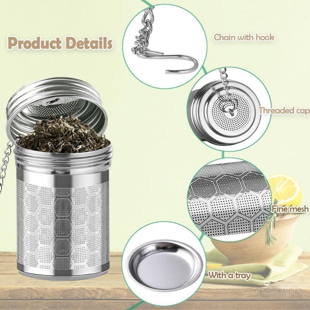 Extra Fine Mesh Loose Tea Infuser Drip Trays Tea Diffuser Filter Tea Steeper Loose Tea