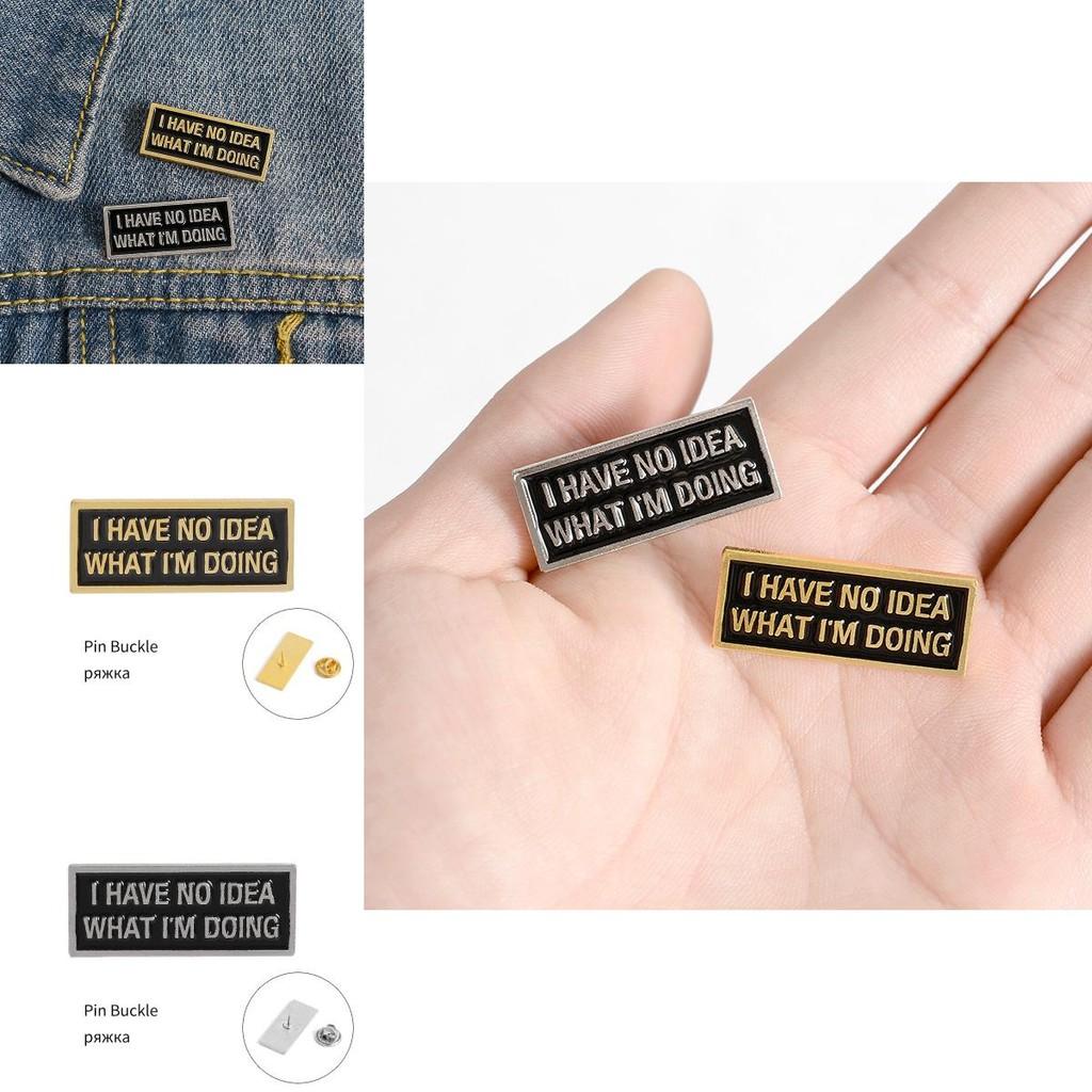 Always Anxious Geometric Enamel Brooch With Whimsical Design For Unisex Fashion