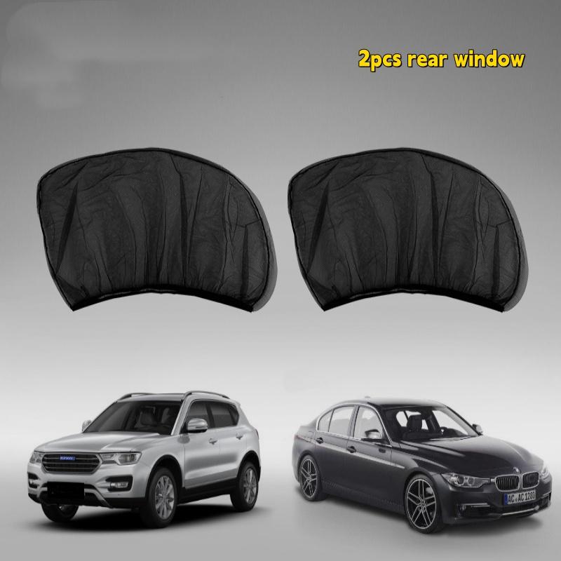 2/4pcs Car Window Shade Breathable UV Protective Universal Insulated Screen Window Sunscreen Anti-mosquito Car Window Sunshade