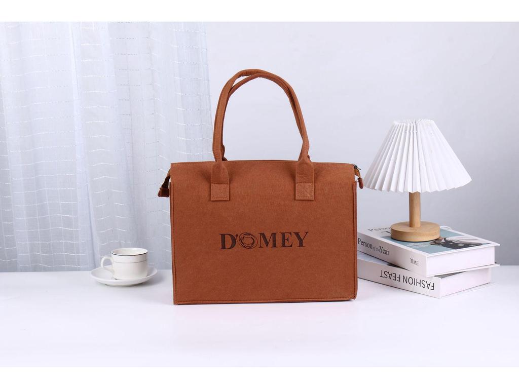 Фетровая сумка-тоут в стиле инфлюенсера Xiaohongshu: Модная, Простая, Сумка-сувенир большой вместимости