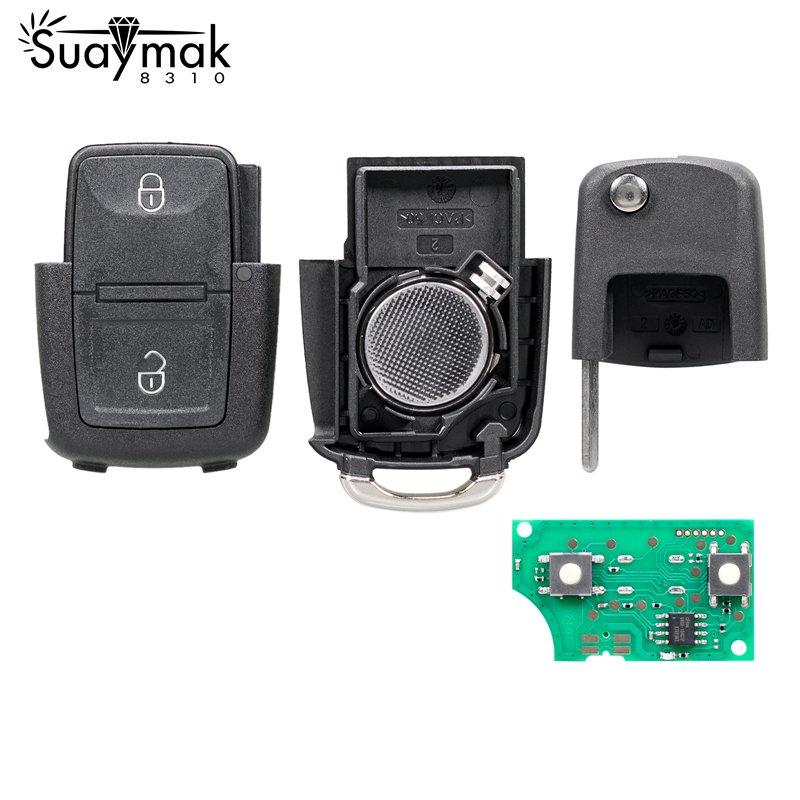 2 кнопки дистанционного ключа для Skoda Fabia Octavia Superb Keyless /434 МГц/ ID48 Chip/5FA 008 399-00/ 1J0959753AG/ 1J0 959 753 AG 753AG