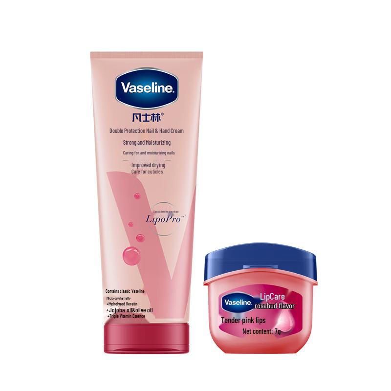 Набор Vaseline Ban Mu Hua Tian с бальзамом для губ и кремом для рук Розовый бутон
