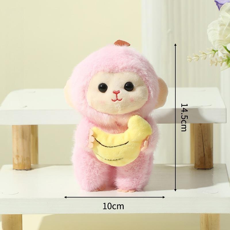 Non-Toxic 14Cm Cartoon Plush Monkey Keychains Stuffed Lovely Animal Backpack Decoration Pendants Boutique Dolls Plush Toys For Kids Gifts