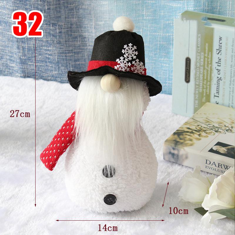 34 Styles Knitted Fabric Swedish Tomte Dwarf Rudolph Gnomes Dwarf Santa Claus Faceless Plush Doll