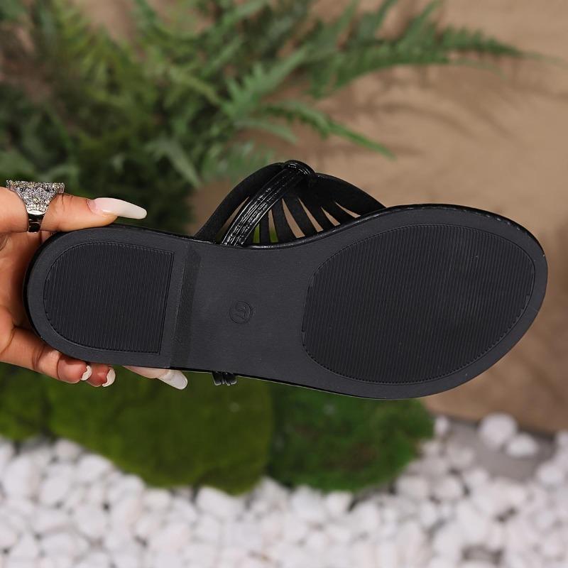 Женские шлепанцы с вырезом и бабочкой, повседневная летняя обувь с зажимом на носке, легкая пляжная обувь