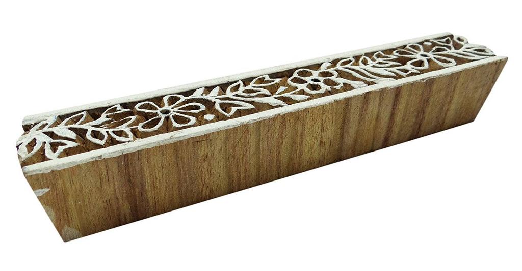 Декоративная деревянная печать IBA Indianbeautifulart на блоке изобразительного искусства границы ткани одежды