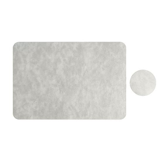 Yousheng Faux Leather Placemat Coaster Dining Table Heat Insulation Pad Dual Side Waterproof Placemat for Kitchen Countertops Dining Tables
