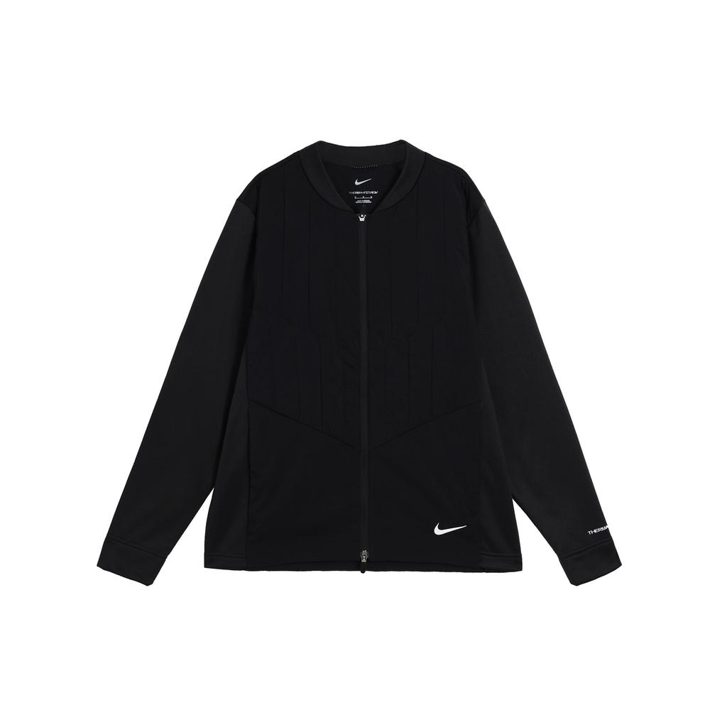 Nike Мужская куртка на молнии с однотонным принтом логотипа, черная DN1954-010