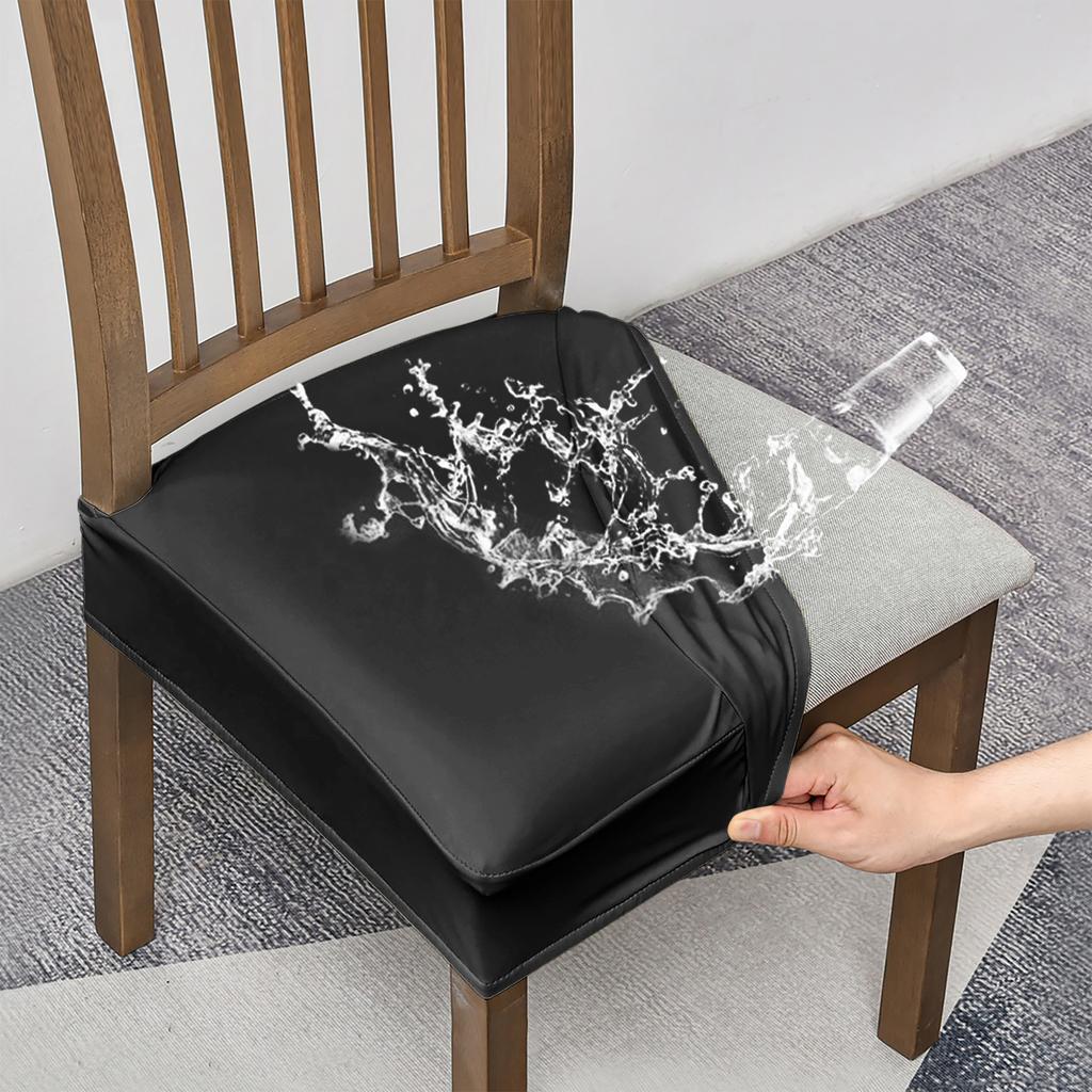PU leather chair seat cover waterproof cross-border home dining chair cover half pack hotel pu leather chair cover cover