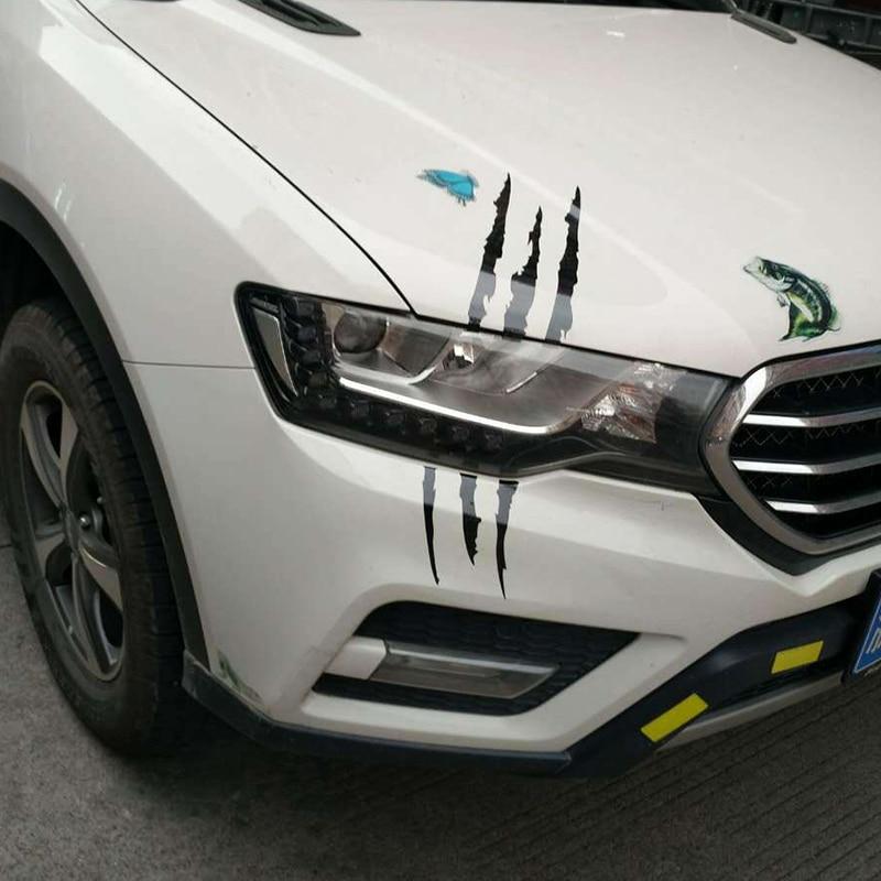 Автомобильный Монстр Коготь Царапины Наклейка Светоотражающая Наклейка Для Авто Фары Украшения Виниловая Наклейка