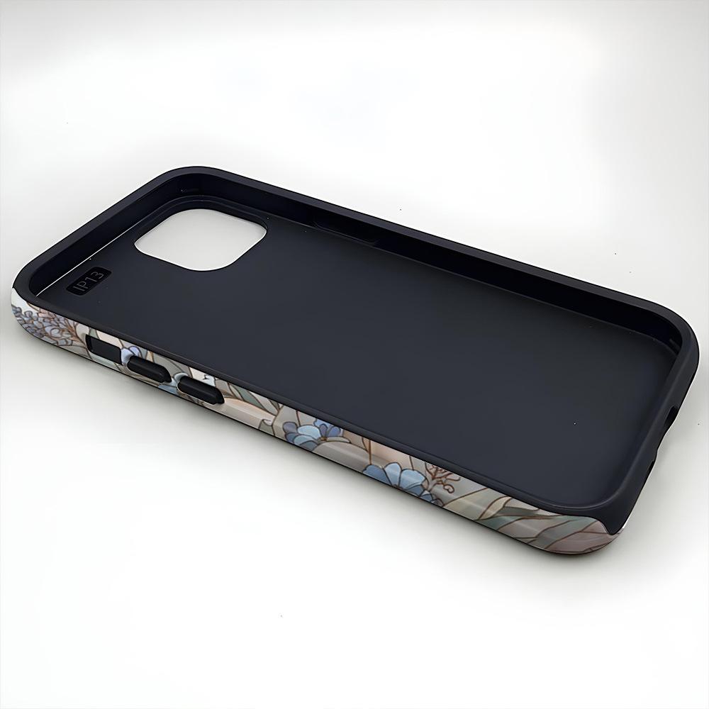 Популярный ретро-цветной чехол для телефона с рисунком цветов на окне iPhone16 противоударный чехол-пленка два в одном Apple 17pm