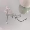 French-Style Butterfly Ear Cuff Earrings for Women - Non-Pierced, Elf Design with Tassel and Water Drop Details