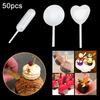 50 Pcs Jam Injector Transparent Food Grade Decorative Pipe Shape Cake