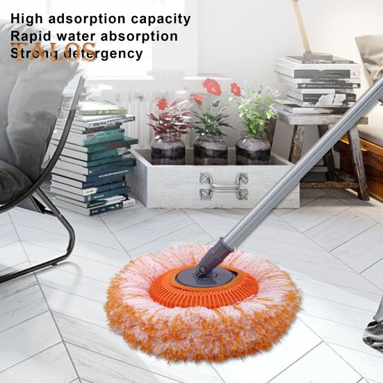 Высокоэффективная швабра с выдвижной ручкой, вращающаяся на 360 градусов, влажная и сухая швабра, двойная эффективность очистки, инструмент для уборки пола