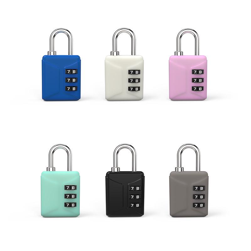 Macaron Multi-color Combination Padlock ABS Plastic Stationery Box Gift