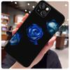 Синий художественный чехол с розой для iPhone 13 Pro Max 16 15 11 12 14 17 Pro Max mini 15 16 Plus 16e 17 Air Чехол для телефона