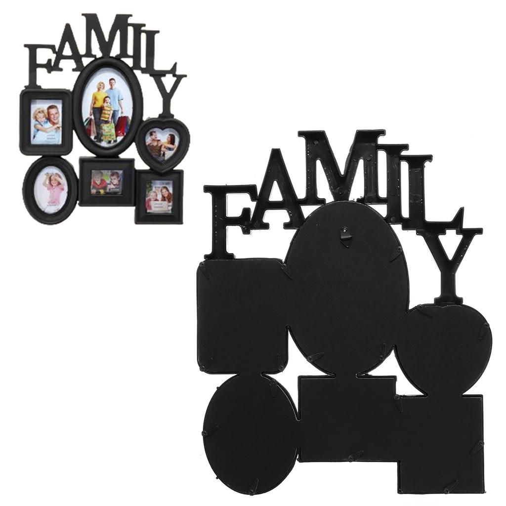 Family Classic Wall Photo Frame Set Modular Design Real-Wood Picture Display for Home Decoration