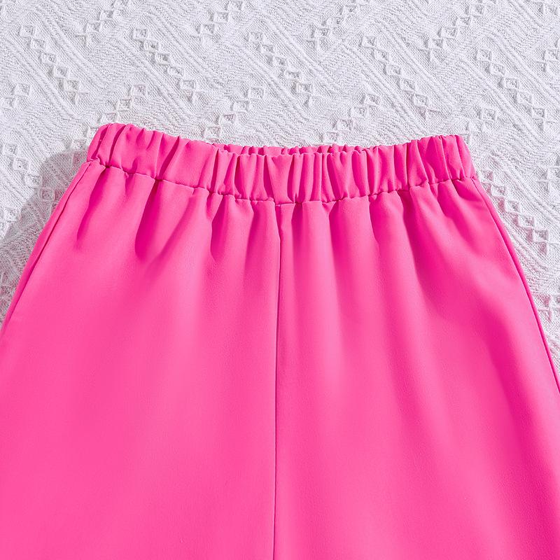 Повседневный комплект для девочек 2025 года, модный детский костюм, жилет, топ с длинными рукавами и длинные брюки