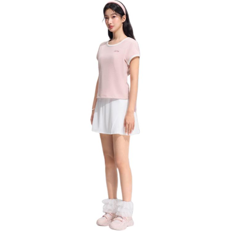 Женская футболка с логотипом серии Li Ning Sports Lifestyle Буква T ATSW268-8