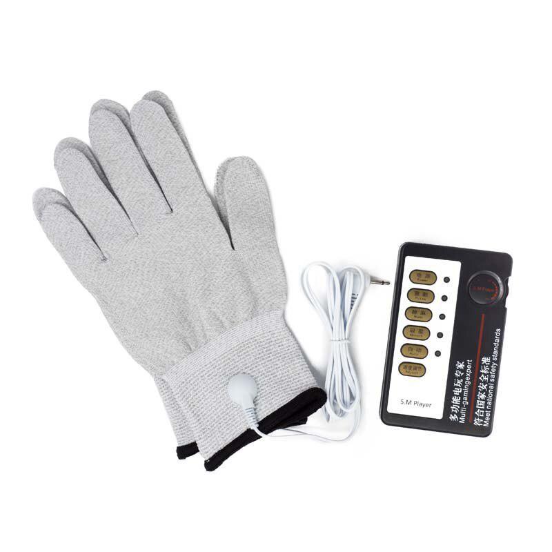 Массажный комплект с кольцом для пениса и анальной пробкой с электрическим током