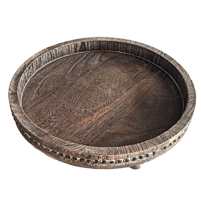 Handmade Storage Tray Aromatherapy Plate Display French Retro Style Natural Materials Hotel Restaurant Sundries Accessories