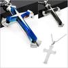 1PC Unisex Men Stainless Steel Cross Pendant Necklace Chain