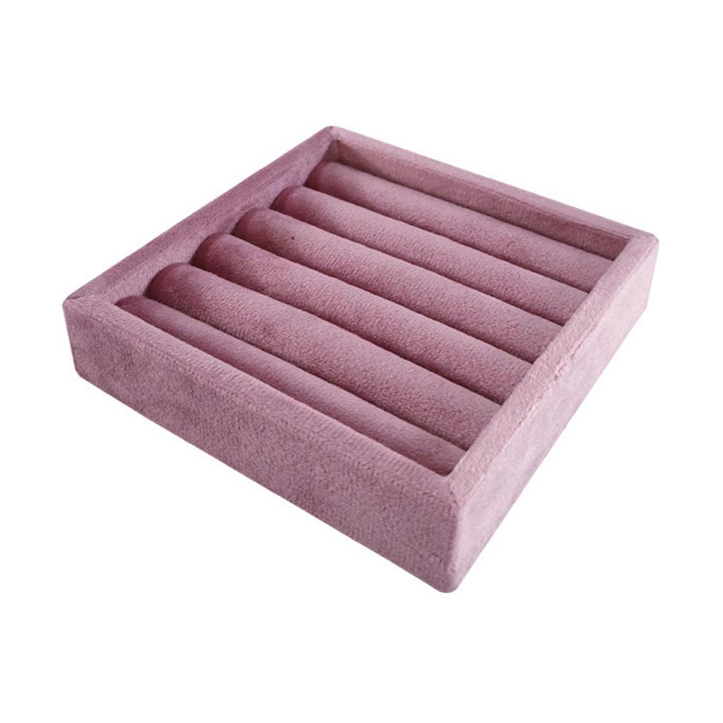 Velvets Jewelry Organizer Tray Elegant Ring and Earring Display Stand Drawer Small Accessories Storage Container