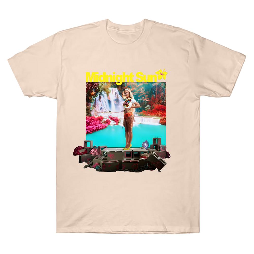 Zara Larsson Short Sleeve T-shirt Zara Larsson Midnight Sun The Album Tees Y2K Style Summer Streetwear Unisex Cotton T Shirts