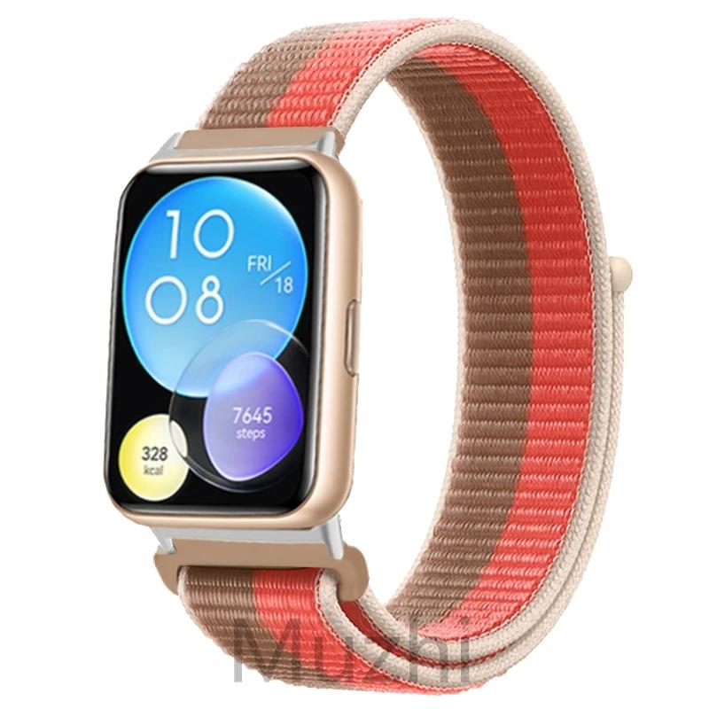 Нейлоновый ремешок для Huawei Watch Fit 2 Ремешок для умных часов Аксессуары для замены браслета Correa Huawei Watch fit2 active