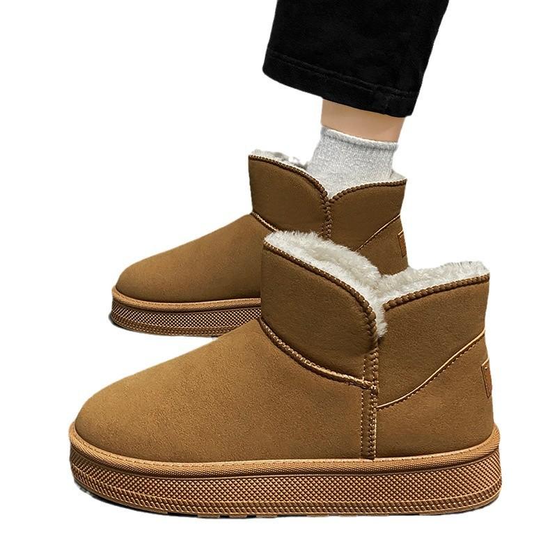 Зимние ботинки мужские, теплые, бархатные, высокие, хлопковые, с мехом, водонепроницаемые и нескользящие, ботинки Martin