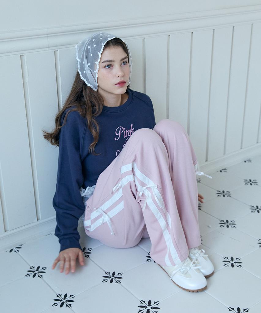 PINK PINEAPPLE Ribbon Track Pants _Pink