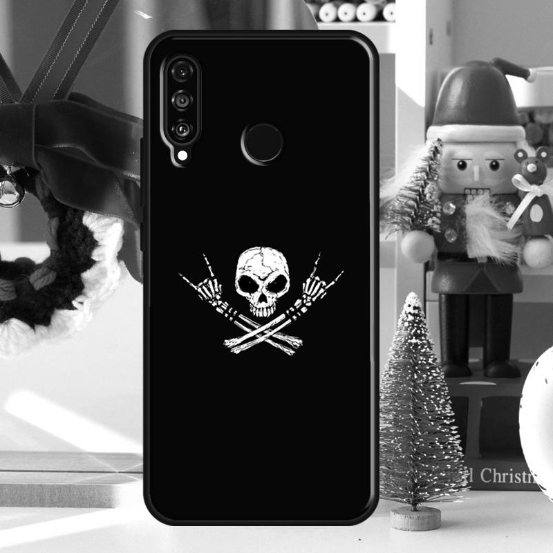 Череп Рок-н-Ролл Для Huawei Nova 7i 8i 11i 12i 12s Y73 Y70 Y90 Y60 Y72 Y61 Y91 9 10 SE P30 Pro P40 Lite Чехол