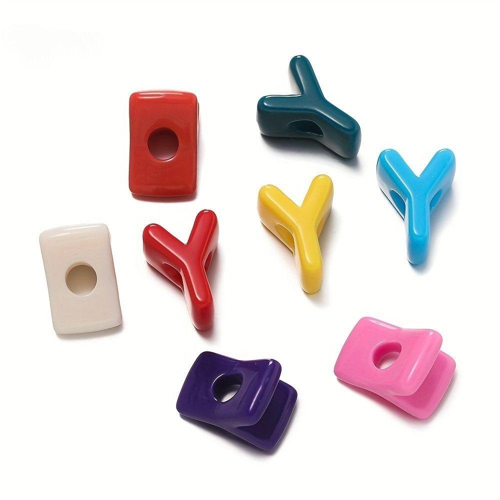 50Pcs DIY Acrylic Pendant Beads Jewelry Making Charm Round Letter Pendant Jewelry Accessories