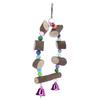 Parrot Swing Toy Wooden Parrot Suspension Bridge Swing for Small Medium Budgies Birds