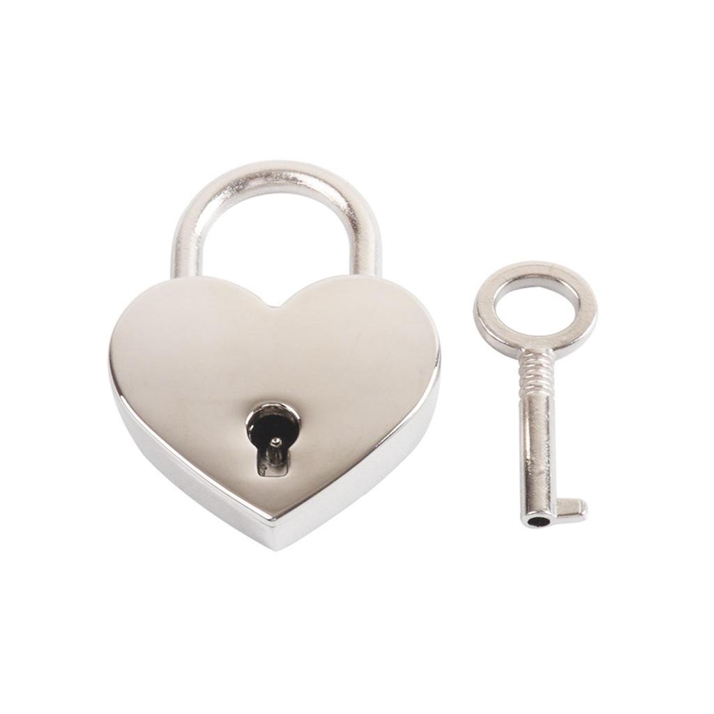 Готическое панк-ожерелье с замком-сердцем - Нержавеющая сталь, серебряное гальваническое покрытие, кубинская цепь