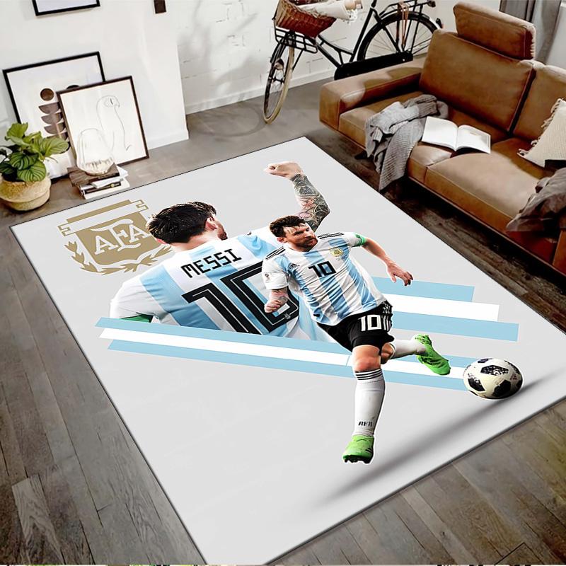 1pc Football Star Design Printed Area Rug Carpet for Bedroom Living Room Home Decor Rugs Mat Non Slip Mat Rug for Bedside