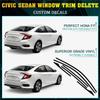 1 комплект, накладки на оконную раму автомобиля, защитная пленка, матовая черная наклейка, модный автомобильный Стайлинг для Honda Civic Sedan 16-20