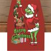 Linen Green Christmas Table Runner Merry Tablecloth Christmas Xmas Holiday Table Decorations