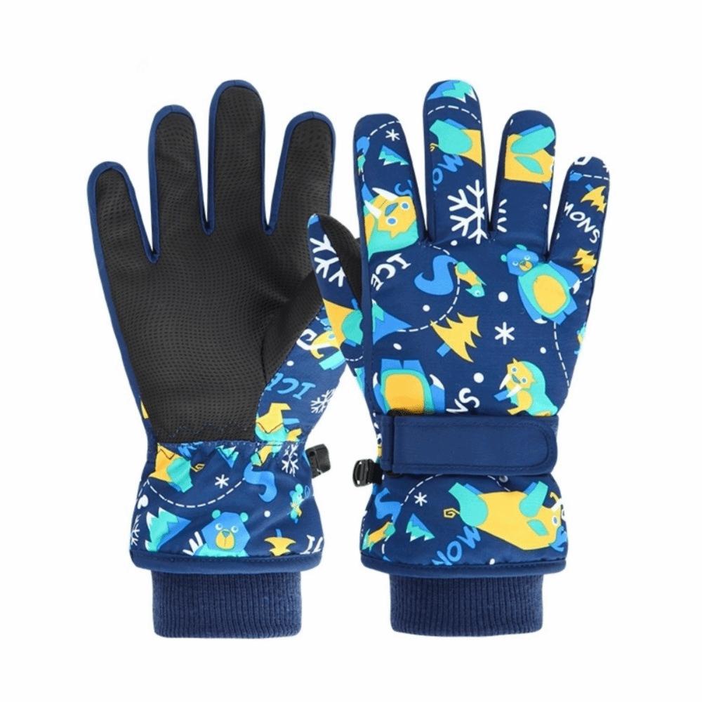 Thicken Winter Snowboard Gloves Cartoon Kids Gloves Breathable Warm Gloves Outdoor