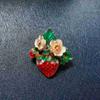 1Pcs Strawberry Brooch Electroplate Fashion Brooch Pin Fruit Brooch Accessories Jewelry KTY