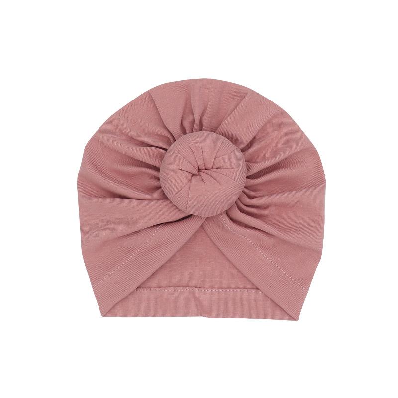 Infant Turban Baby Hat Solid Cotton Headwraps for Newborn Baby Girl Boy Cap Kids Donut Knot Beanies Bonnet Hair Accessories