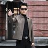 Осень и зима новый стиль натуральная кожаная куртка мужская дубленка куртка с лацканами деловая мужская одежда