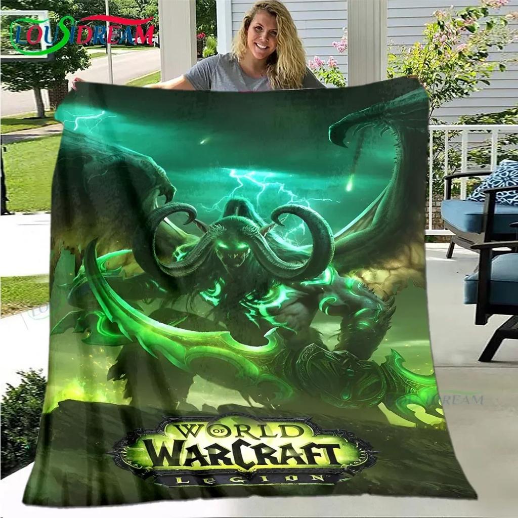 Роскошное одеяло World of Warcraft, Фланелевое плед для дома, спальни, кровати, дивана, пикника, офиса, походов, отдыха, сна