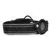 Reflective Dog Collar Adjustable Heavy Duty Neoprene Padded Pet Collar with Airtag Bracket for Medium Large Dogs38‑45cm