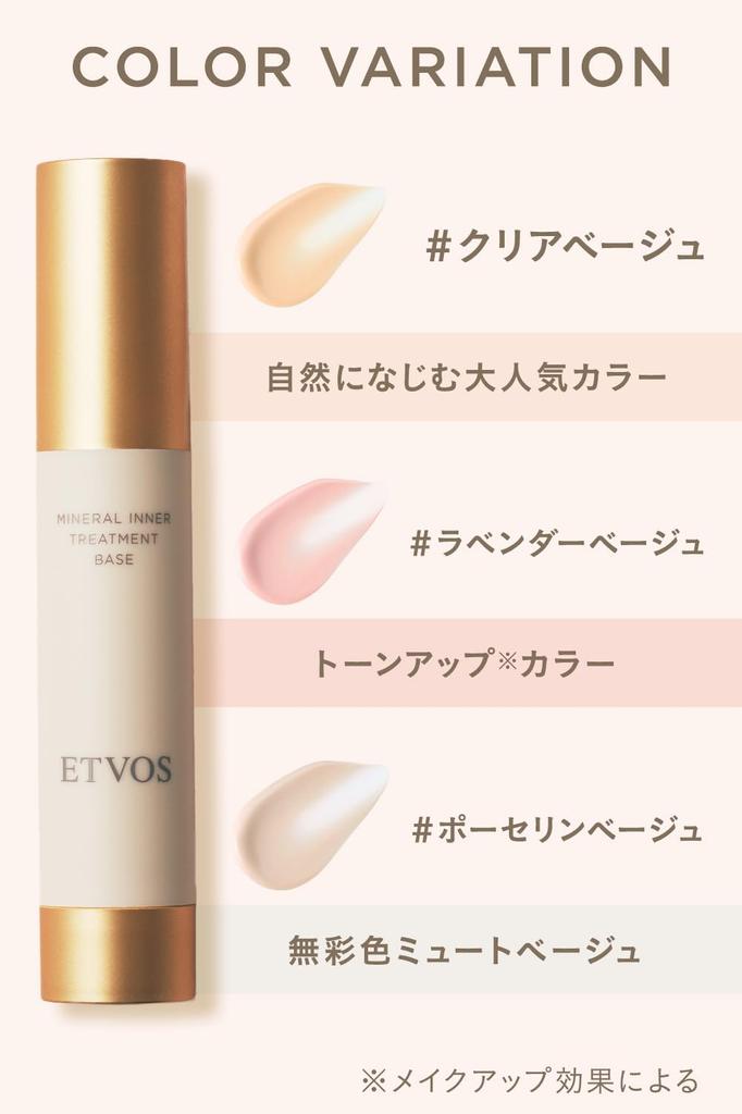 ETVOS Mineral Inner Treatment Base SPF31 25 мл бежевый для оценки эффективности в создании сухого макияжа PA+++ #Porcelain [Протестировано