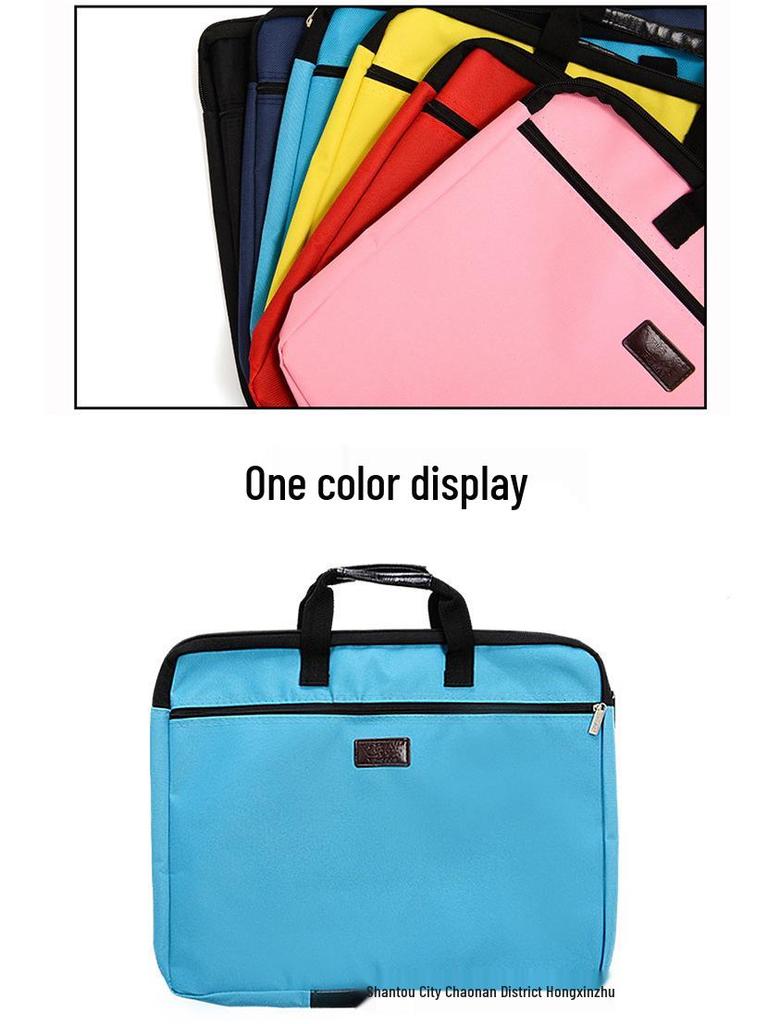 Водонепроницаемая двухслойная холщовая сумка формата А4 для конференций и документов с печатью логотипа